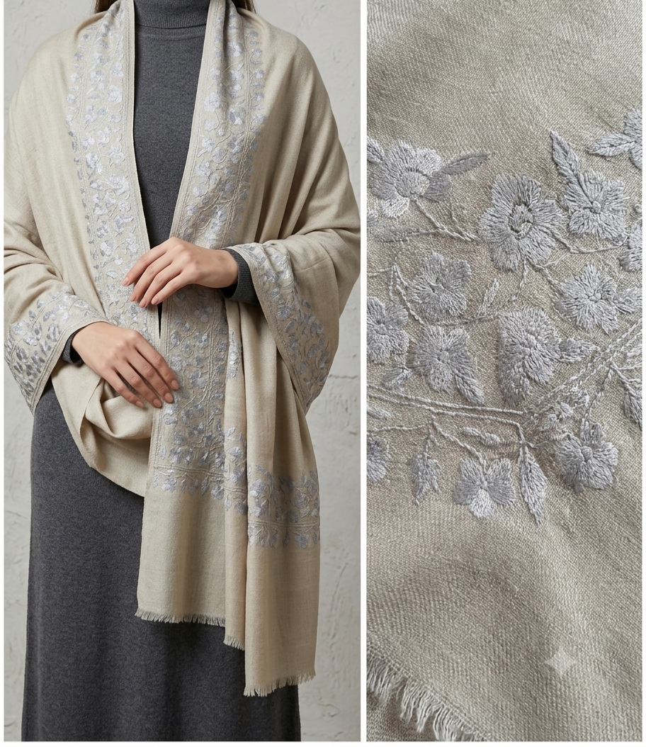 Embroidered Pashmina